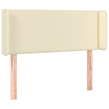 vidaXL Κεφαλάρι με Πτερύγια Κρεμ 103x16x78/88cm Συνθετικό Δέρμα 1 τεμ.