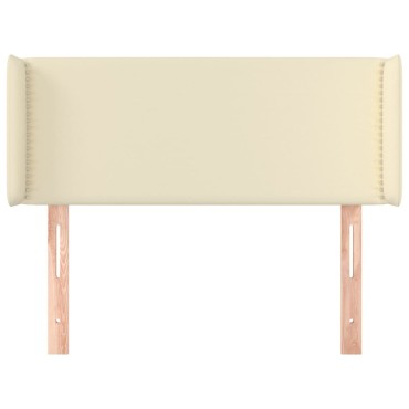 vidaXL Κεφαλάρι με Πτερύγια Κρεμ 103x16x78/88cm Συνθετικό Δέρμα 1 τεμ.