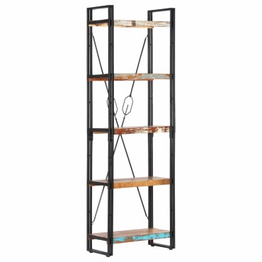 vidaXL Βιβλιοθήκη με 5 Επίπεδα 60x30x180cm Μασίφ Ανακυκλωμένο Ξύλο 1 τεμ.