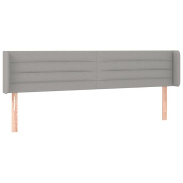 vidaXL Κεφαλάρι με Πτερύγια Ανοιχτό Γκρι 163x16x78/88cm Υφασμάτινο 1 τεμ.
