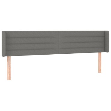 vidaXL Κεφαλάρι με Πτερύγια Σκούρο Γκρι 163x16x78/88cm Υφασμάτινο 1 τεμ.