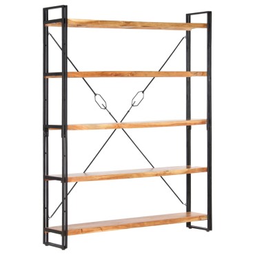 vidaXL Βιβλιοθήκη με 5 Επίπεδα 140x30x180cm Μασίφ Ξύλο Ακακίας 1 τεμ.