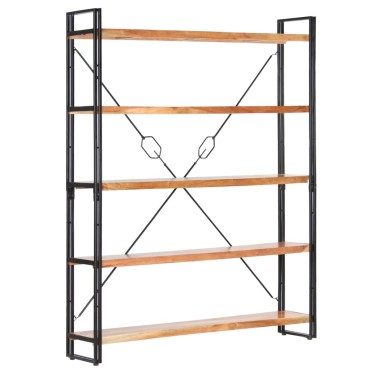 vidaXL Βιβλιοθήκη με 5 Επίπεδα 140x30x180cm Μασίφ Ξύλο Ακακίας 1 τεμ.