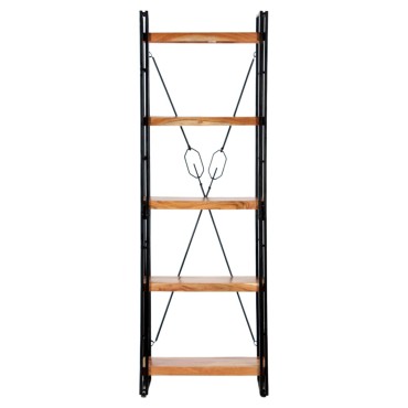vidaXL Βιβλιοθήκη με 5 Επίπεδα 60x30x180cm Μασίφ Ξύλο Ακακίας 1 τεμ.