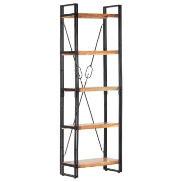 vidaXL Βιβλιοθήκη με 5 Επίπεδα 60x30x180cm Μασίφ Ξύλο Ακακίας 1 τεμ.