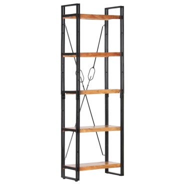 vidaXL Βιβλιοθήκη με 5 Επίπεδα 60x30x180cm Μασίφ Ξύλο Ακακίας 1 τεμ.