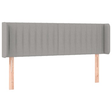 vidaXL Κεφαλάρι με Πτερύγια Ανοιχτό Γκρι 147x16x78/88cm Υφασμάτινο 1 τεμ.