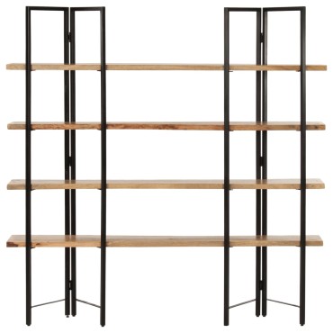 vidaXL Βιβλιοθήκη με 4 Επίπεδα 160x35x160cm Μασίφ Ξύλο Μάνγκο 1 τεμ.