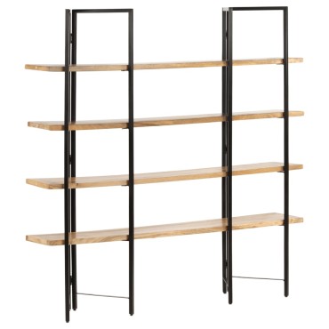 vidaXL Βιβλιοθήκη με 4 Επίπεδα 160x35x160cm Μασίφ Ξύλο Μάνγκο 1 τεμ.