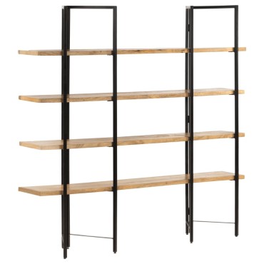 vidaXL Βιβλιοθήκη με 4 Επίπεδα 160x35x160cm Μασίφ Ξύλο Μάνγκο 1 τεμ.