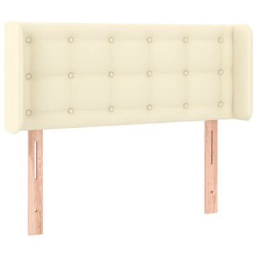 vidaXL Κεφαλάρι με Πτερύγια Κρεμ 103x16x78/88cm Συνθετικό Δέρμα 1 τεμ.