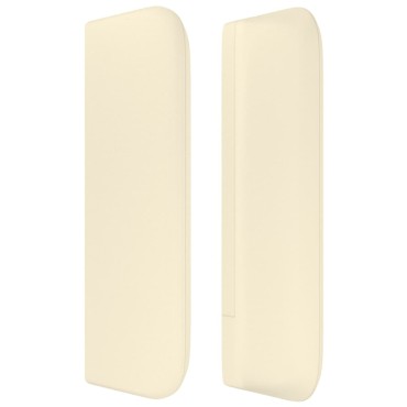 vidaXL Κεφαλάρι με Πτερύγια Κρεμ 103x16x78/88cm Συνθετικό Δέρμα 1 τεμ.