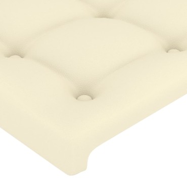 vidaXL Κεφαλάρι με Πτερύγια Κρεμ 103x16x78/88cm Συνθετικό Δέρμα 1 τεμ.