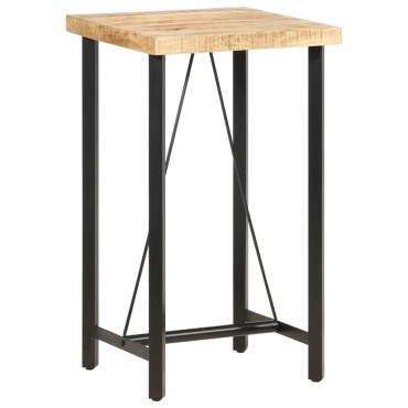 vidaXL Τραπέζι Μπαρ 60x60x107cm Ακατέργαστο Ξύλο Μάνγκο 1 τεμ.