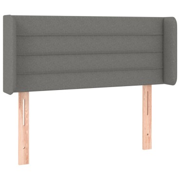 vidaXL Κεφαλάρι με Πτερύγια Σκούρο Γκρι 93x16x78/88cm Υφασμάτινο 1 τεμ.