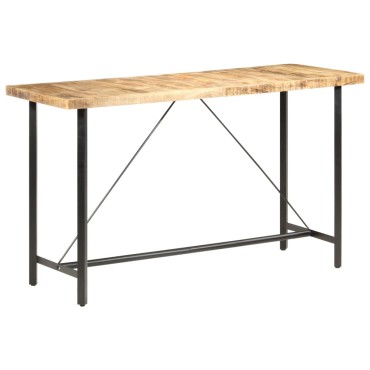 vidaXL Τραπέζι Μπαρ 180x70x107cm Ακατέργαστο Ξύλο Μάνγκο 1 τεμ.