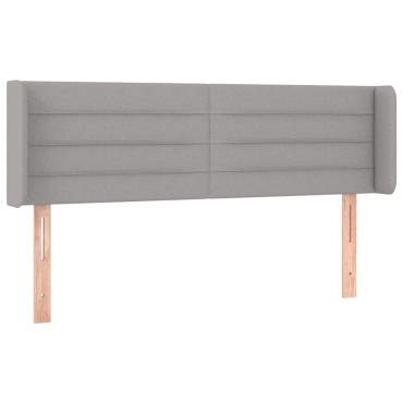 vidaXL Κεφαλάρι με Πτερύγια Ανοιχτό Γκρι 147x16x78/88cm Υφασμάτινο 1 τεμ.