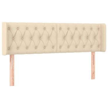 vidaXL Κεφαλάρι με Πτερύγια Κρεμ 163x16x78/88cm Υφασμάτινο 1 τεμ.