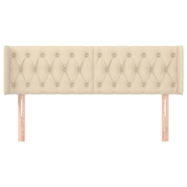 vidaXL Κεφαλάρι με Πτερύγια Κρεμ 163x16x78/88cm Υφασμάτινο 1 τεμ.