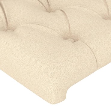vidaXL Κεφαλάρι με Πτερύγια Κρεμ 163x16x78/88cm Υφασμάτινο 1 τεμ.