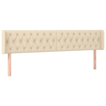 vidaXL Κεφαλάρι με Πτερύγια Κρεμ 183x16x78/88cm Υφασμάτινο 1 τεμ.