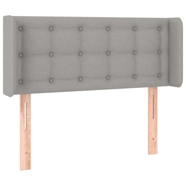 vidaXL Κεφαλάρι με Πτερύγια Ανοιχτό Γκρι 93x16x78/88cm Υφασμάτινο 1 τεμ.