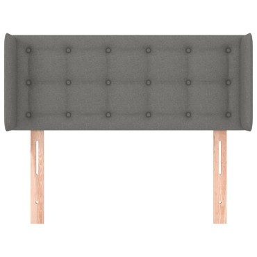 vidaXL Κεφαλάρι με Πτερύγια Σκούρο Γκρι 103x16x78/88cm Υφασμάτινο 1 τεμ.