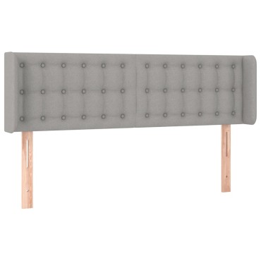 vidaXL Κεφαλάρι με Πτερύγια Ανοιχτό Γκρι 147x16x78/88cm Υφασμάτινο 1 τεμ.