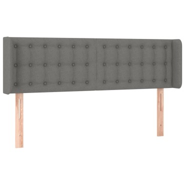 vidaXL Κεφαλάρι με Πτερύγια Σκούρο Γκρι 147x16x78/88cm Υφασμάτινο 1 τεμ.