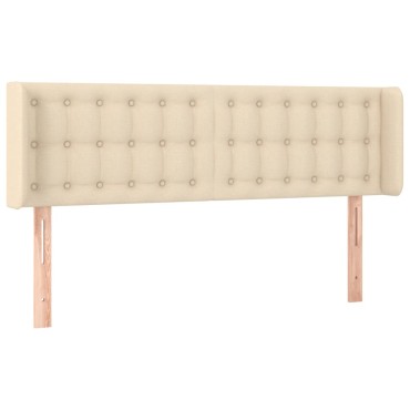 vidaXL Κεφαλάρι με Πτερύγια Κρεμ 147x16x78/88cm Υφασμάτινο 1 τεμ.