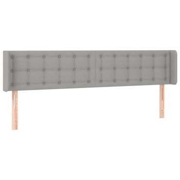 vidaXL Κεφαλάρι με Πτερύγια Ανοιχτό Γκρι 183x16x78/88cm Υφασμάτινο 1 τεμ.