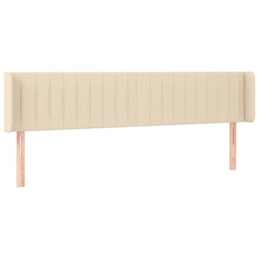 vidaXL Κεφαλάρι με Πτερύγια Κρεμ 163x16x78/88cm Υφασμάτινο 1 τεμ.