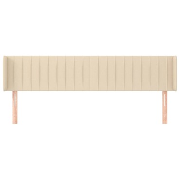vidaXL Κεφαλάρι με Πτερύγια Κρεμ 163x16x78/88cm Υφασμάτινο 1 τεμ.