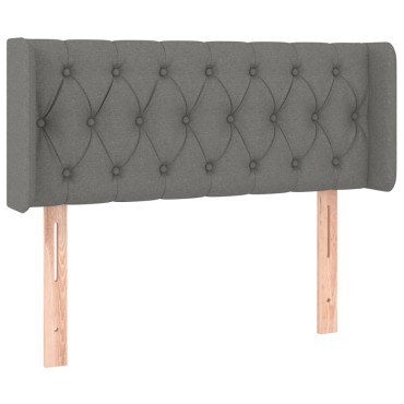 vidaXL Κεφαλάρι με Πτερύγια Σκούρο Γκρι 93x16x78/88cm Υφασμάτινο 1 τεμ.