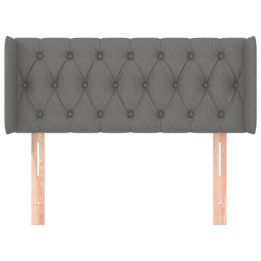 vidaXL Κεφαλάρι με Πτερύγια Σκούρο Γκρι 93x16x78/88cm Υφασμάτινο 1 τεμ.