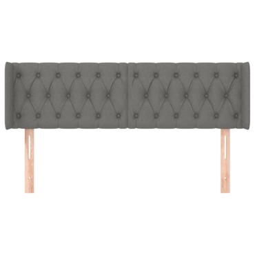 vidaXL Κεφαλάρι με Πτερύγια Σκούρο Γκρι 147x16x78/88cm Υφασμάτινο 1 τεμ.