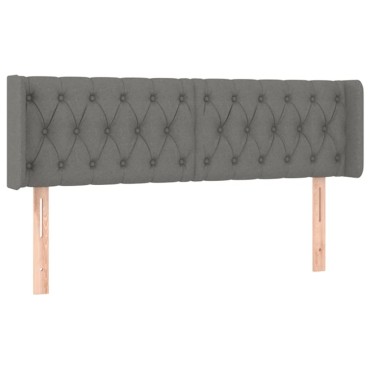 vidaXL Κεφαλάρι με Πτερύγια Σκούρο Γκρι 163x16x78/88cm Υφασμάτινο 1 τεμ.
