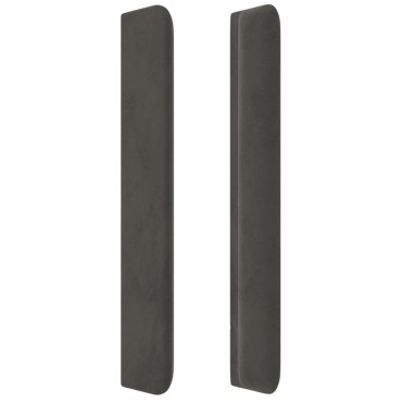 vidaXL Κεφαλάρι με Πτερύγια Σκούρο Γκρι 163x16x118/128cm Βελούδινο 1 τεμ.