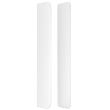 vidaXL Κεφαλάρι με Πτερύγια Λευκό 147x16x118/128cm Συνθ. Δέρμα 1 τεμ.