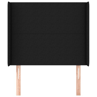 vidaXL Κεφαλάρι με Πτερύγια Μαύρο 83x16x118/128cm Υφασμάτινο 1 τεμ.