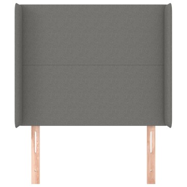 vidaXL Κεφαλάρι με Πτερύγια Σκούρο Γκρι 93x16x118/128cm Υφασμάτινο 1 τεμ.