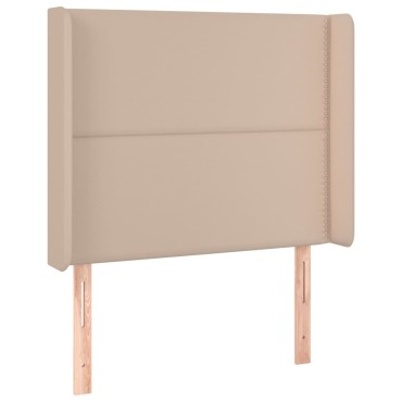 vidaXL Κεφαλάρι με Πτερύγια Καπουτσίνο 103x16x118/128cm Συνθ. Δέρμα 1 τεμ.