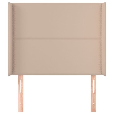 vidaXL Κεφαλάρι με Πτερύγια Καπουτσίνο 103x16x118/128cm Συνθ. Δέρμα 1 τεμ.
