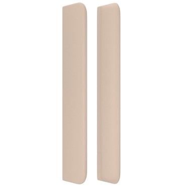 vidaXL Κεφαλάρι με Πτερύγια Καπουτσίνο 103x16x118/128cm Συνθ. Δέρμα 1 τεμ.