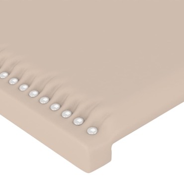 vidaXL Κεφαλάρι με Πτερύγια Καπουτσίνο 103x16x118/128cm Συνθ. Δέρμα 1 τεμ.
