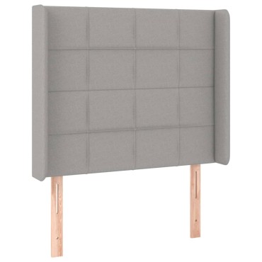vidaXL Κεφαλάρι με Πτερύγια Ανοιχτό Γκρι 83x16x118/128cm Υφασμάτινο 1 τεμ.