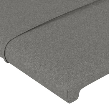 vidaXL Κεφαλάρι με Πτερύγια Σκούρο Γκρι 93x16x118/128cm Υφασμάτινο 1 τεμ.