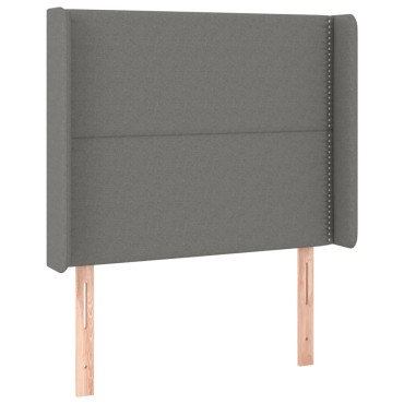 vidaXL Κεφαλάρι με Πτερύγια Σκούρο Γκρι 103x16x118/128cm Υφασμάτινο 1 τεμ.