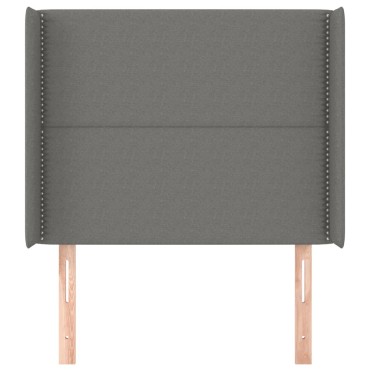 vidaXL Κεφαλάρι με Πτερύγια Σκούρο Γκρι 103x16x118/128cm Υφασμάτινο 1 τεμ.