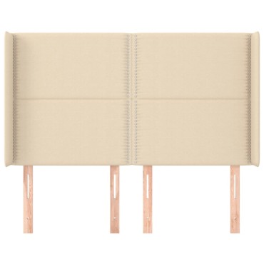 vidaXL Κεφαλάρι με Πτερύγια Κρεμ 147x16x118/128cm Υφασμάτινο 1 τεμ.